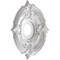 Ekena Millwork Attica PVC Medallion (Canopies up to 5 5/8"), 16"OD x 3 1/2"ID x 1"P, Metallic Silver Metallic CMP16ATCSV - alternate 5